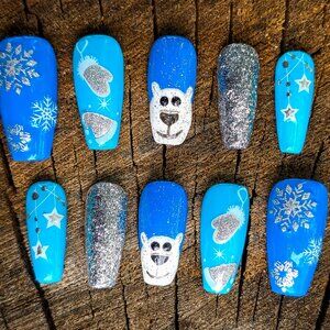 Medium Winter Press on Nails